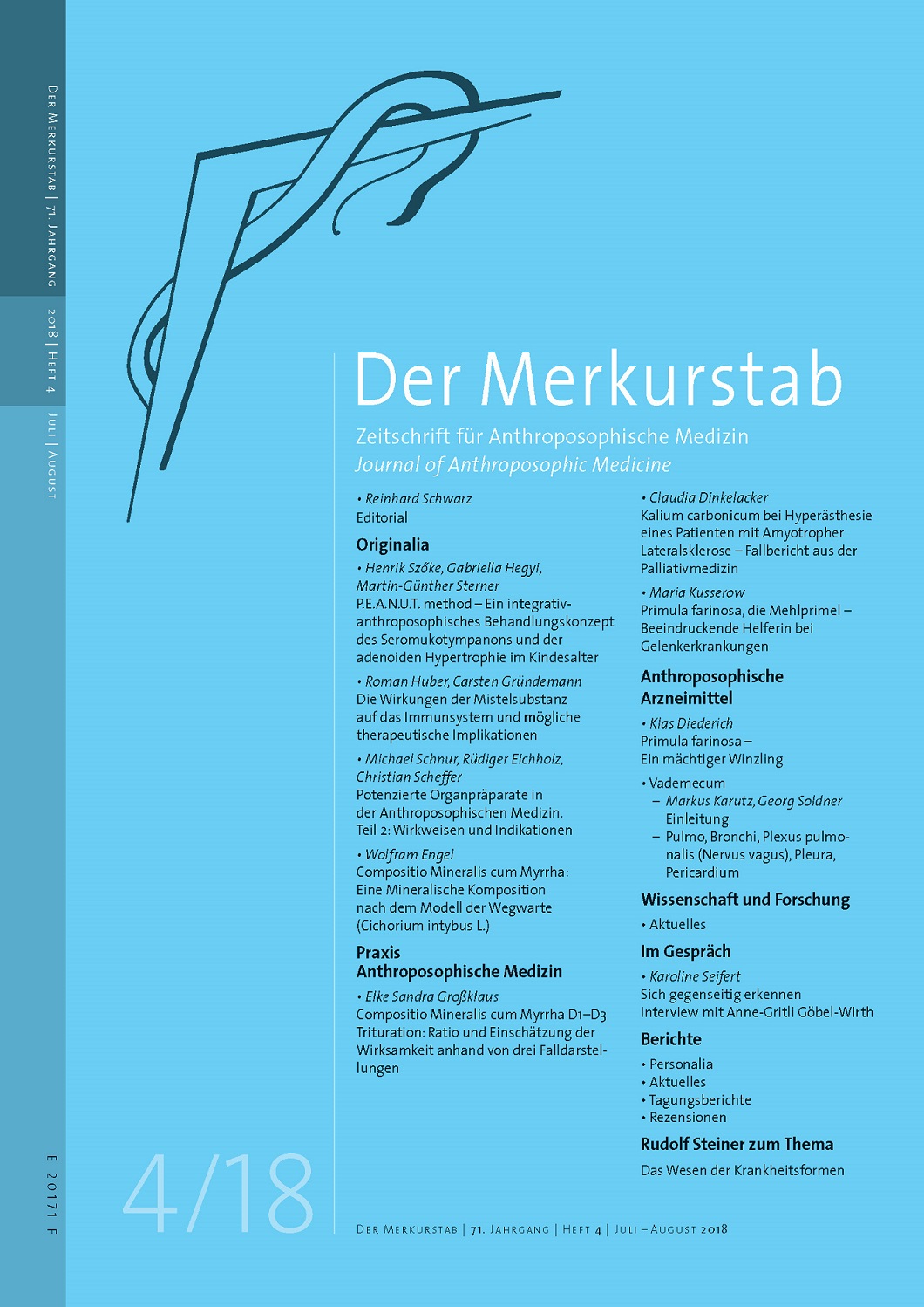 Cover Zeitschrift Merkurstab, Ausgabe 4/2018